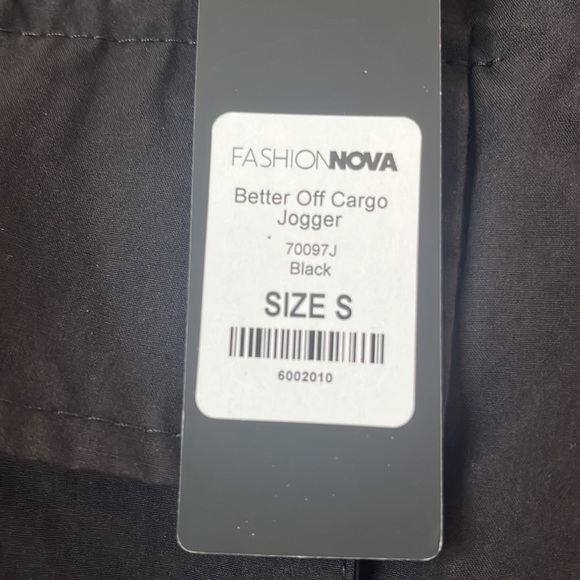 Black High Waisted Cargos - Picture 2 of 3